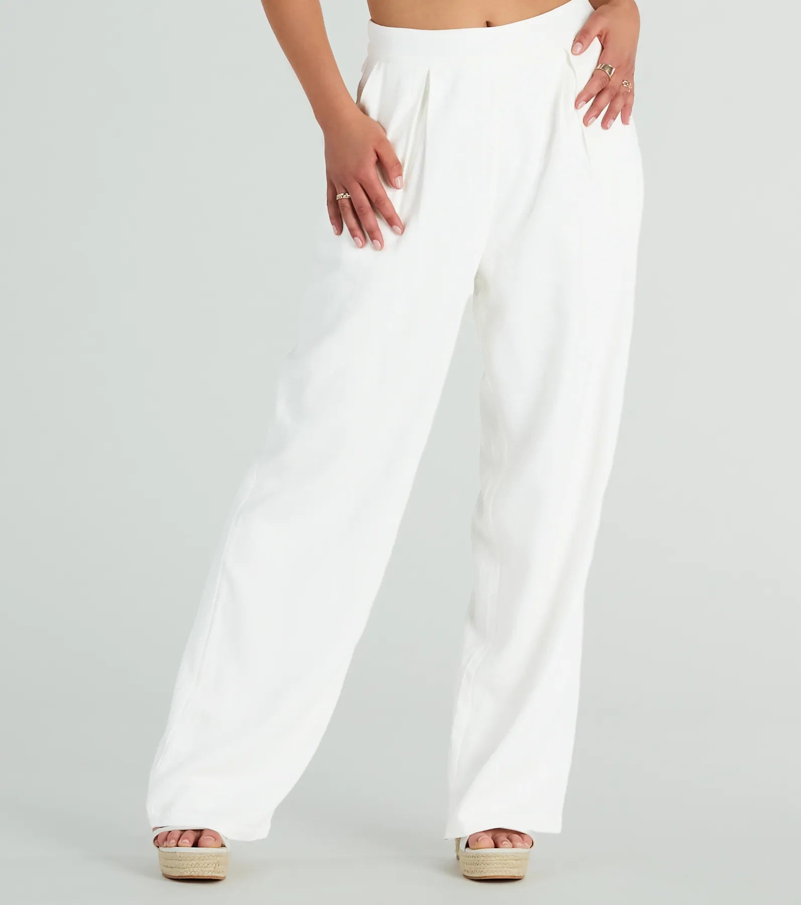 Trendy Treasure Linen Wide-Leg Pants