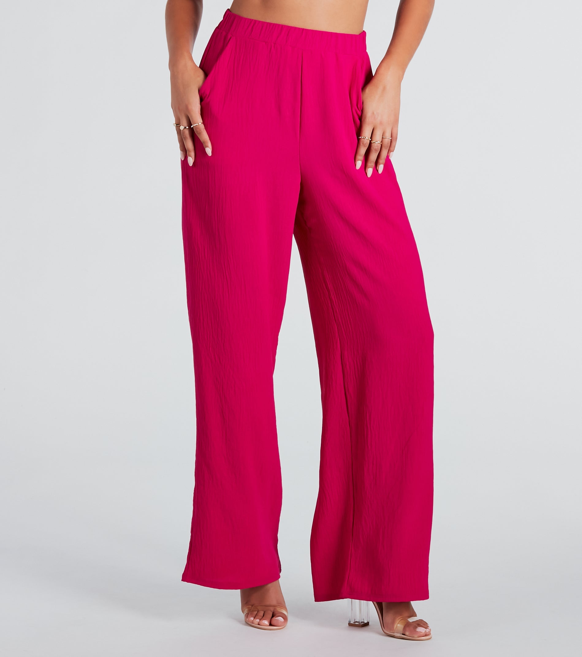 Sunny Vibes Woven Wide-Leg Pants