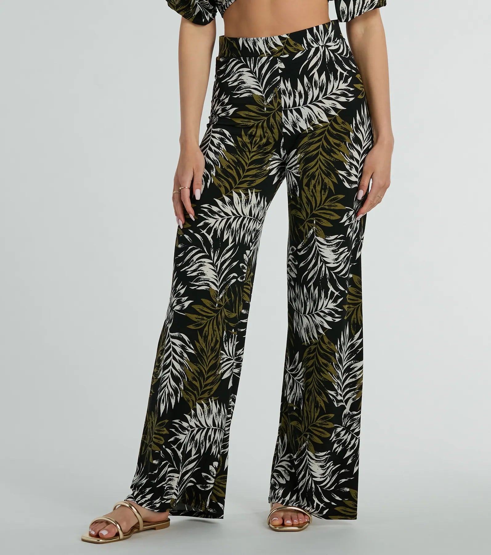 Living In The Palms Wide Leg Palazzo Pants